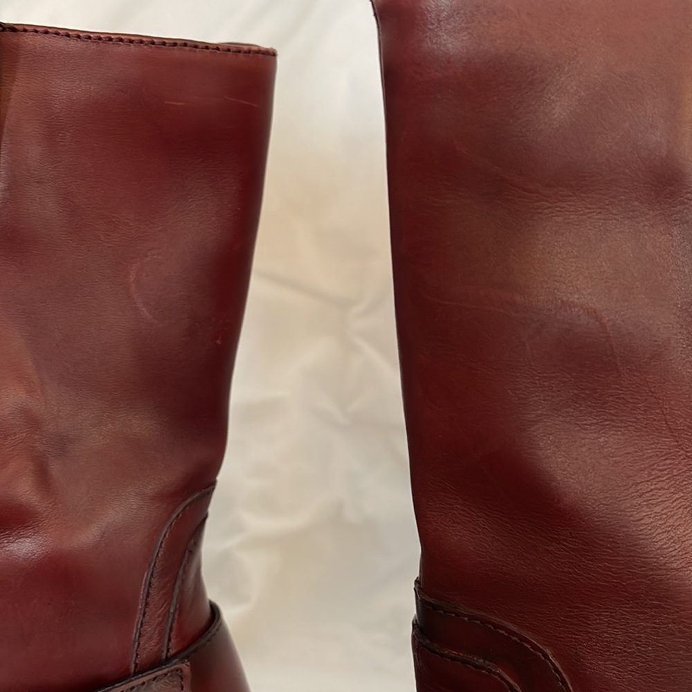 Harley-Davidson Women’s Leather Boots Size 8 in Deep Red - Picture 8 of 10